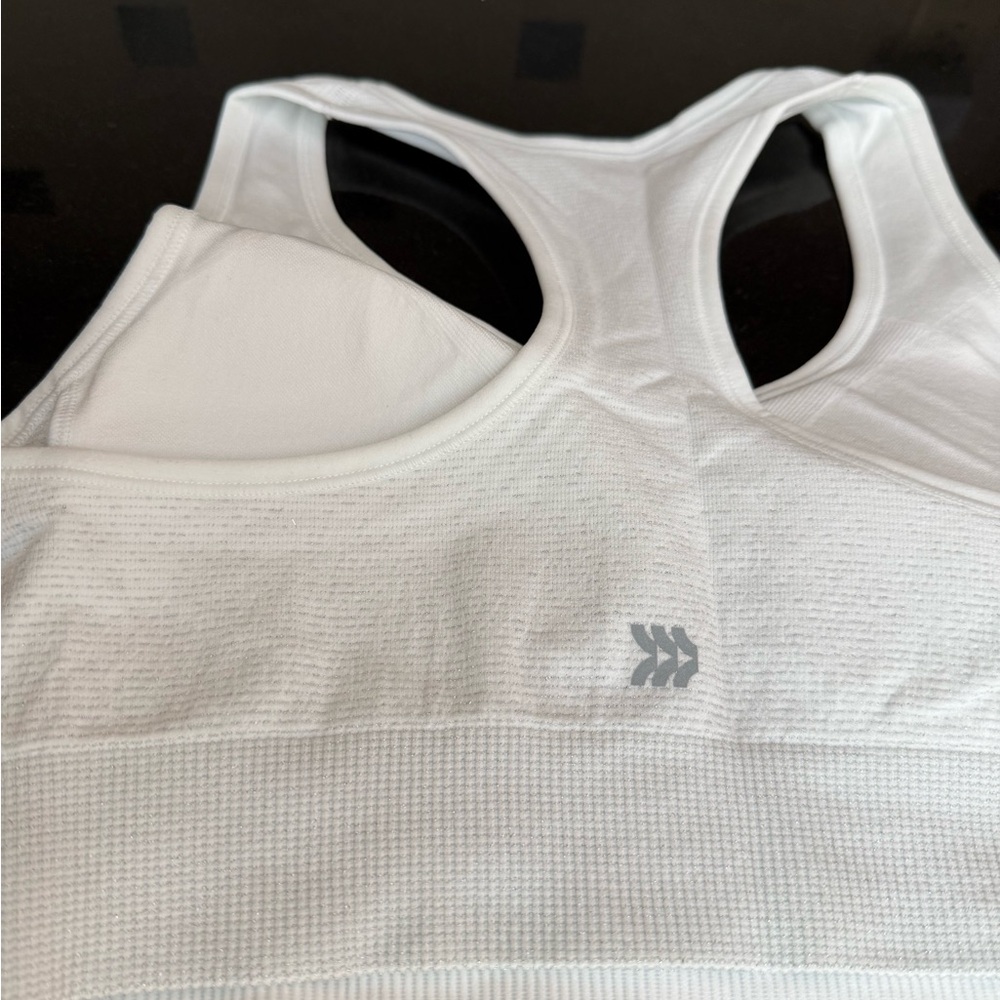 Target/All In Motion White Seamless Racerback Sports Bra